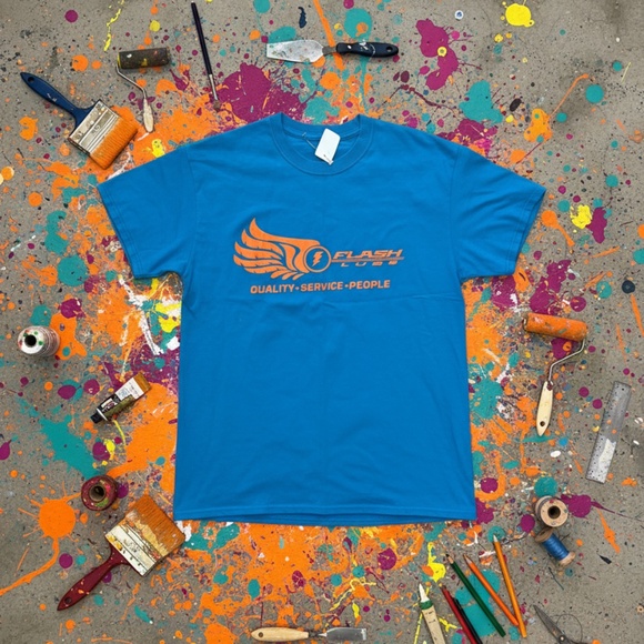 Gildan Flash Lube Graphic Tee Blue Regular - Picture 1 of 3